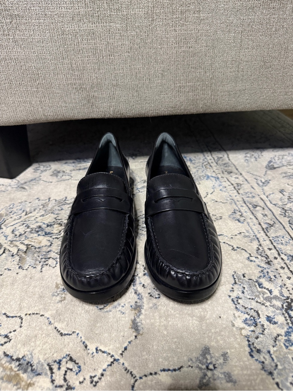 Reformation Ani Ruched Penny Loafer Black - Picture 5 of 10